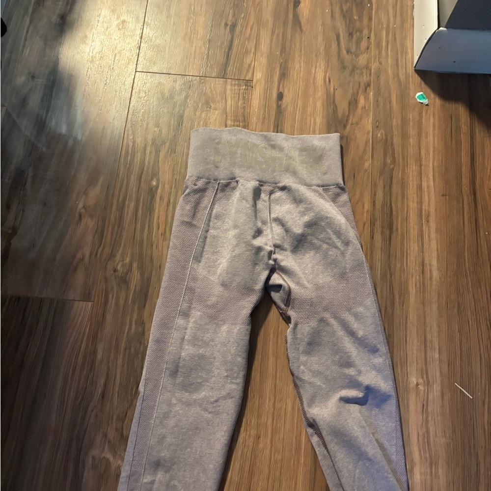 Gymshark Gray Leggings Tapered Design Elastic Waistband